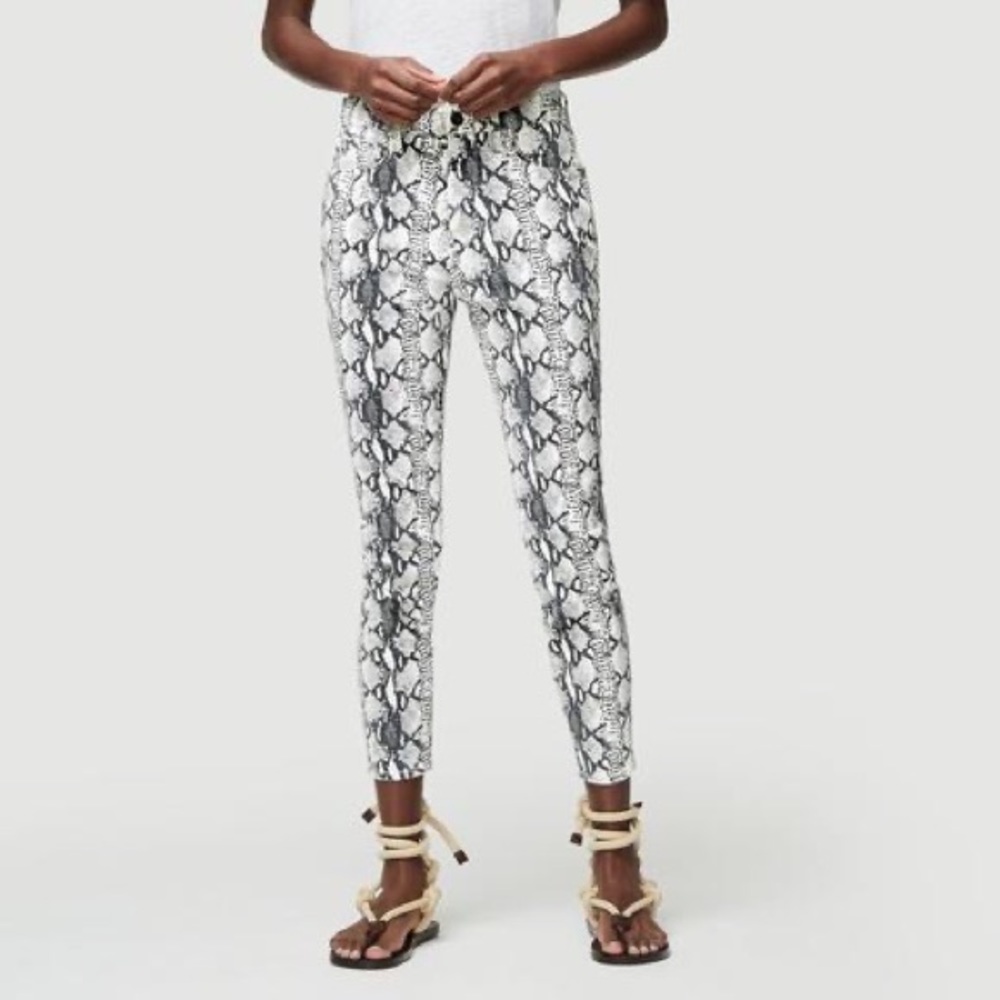 Frame “Ali” High Rise Skinny Jeans Snake Print Sz 28 NWT